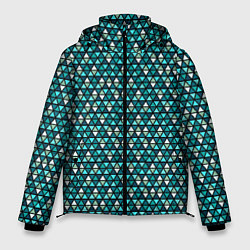 Мужская зимняя куртка Бирюзовый геометрия