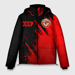 Мужская зимняя куртка СССР - черно-красный