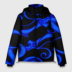 Куртка зимняя мужская Призрачное тату дракона, цвет: 3D-черный