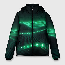 Мужская зимняя куртка Круглый зеленый мистический фон