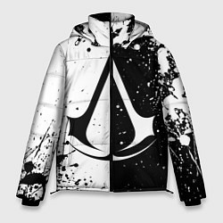 Куртка зимняя мужская Assasins Creed - black and white, цвет: 3D-черный
