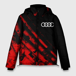 Куртка зимняя мужская Audi sport grunge, цвет: 3D-красный