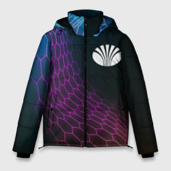 Куртка зимняя мужская Daewoo neon hexagon, цвет: 3D-черный