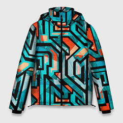 Куртка зимняя мужская Граффити цвета гранж, цвет: 3D-черный