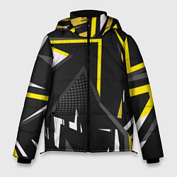 Мужская зимняя куртка Абстрактный узор с геометрической концепцией
