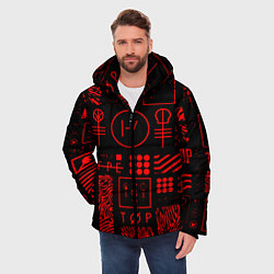 Куртка зимняя мужская Twenty one pilots pattern rock, цвет: 3D-светло-серый — фото 2