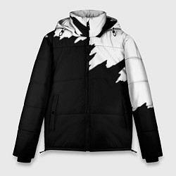 Куртка зимняя мужская Просто краска черно белая, цвет: 3D-черный
