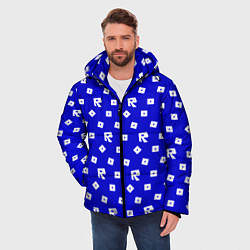 Куртка зимняя мужская Roblox blue pattern, цвет: 3D-светло-серый — фото 2