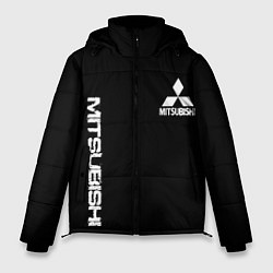 Куртка зимняя мужская Mitsubishi logo white auto, цвет: 3D-красный