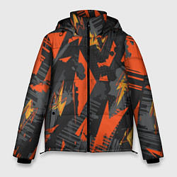 Мужская зимняя куртка Яркий абстрактный узор для спорта