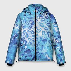 Куртка зимняя мужская Абстракция паттерн воды и неба, цвет: 3D-черный