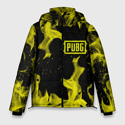 Куртка зимняя мужская PUBG жёлтый огонь, цвет: 3D-светло-серый