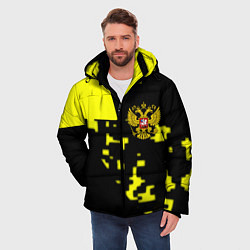 Куртка зимняя мужская Россия имперский стиль пиксели, цвет: 3D-красный — фото 2