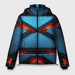 Мужская зимняя куртка Абстрактные треугольные плиты со светом