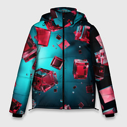 Куртка зимняя мужская Взрыв из камней, цвет: 3D-красный