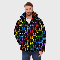 Куртка зимняя мужская Marshmello dj colors, цвет: 3D-черный — фото 2