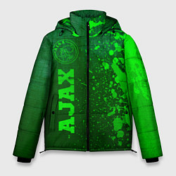 Куртка зимняя мужская Ajax - green gradient по-вертикали, цвет: 3D-черный