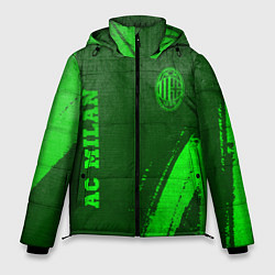 Куртка зимняя мужская AC Milan - green gradient вертикально, цвет: 3D-черный