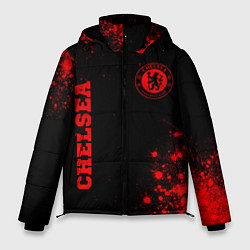 Куртка зимняя мужская Chelsea - red gradient вертикально, цвет: 3D-черный