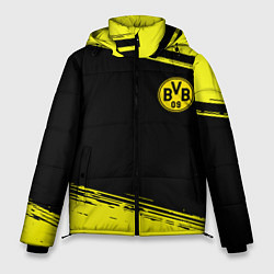 Куртка зимняя мужская Borussia жёлтые полосы, цвет: 3D-черный