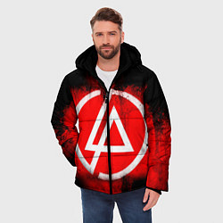 Куртка зимняя мужская Linkin Park: Red style, цвет: 3D-черный — фото 2