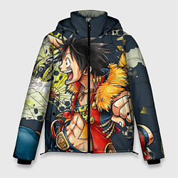 Куртка зимняя мужская One Piece, цвет: 3D-черный