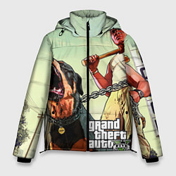 Куртка зимняя мужская GTA 5: Franklin Clinton, цвет: 3D-черный
