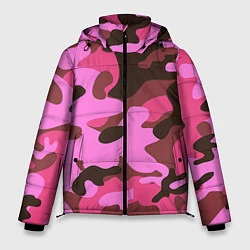 Мужская зимняя куртка Камуфляж: розовый/коричневый