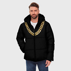 Куртка зимняя мужская Золотая цепь, цвет: 3D-черный — фото 2