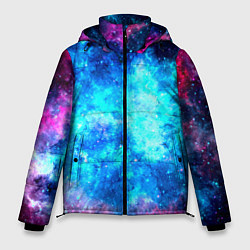 Куртка зимняя мужская Голубая вселенная, цвет: 3D-черный