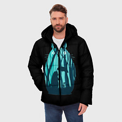 Куртка зимняя мужская Тоторо в лесу, цвет: 3D-черный — фото 2