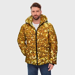 Куртка зимняя мужская Золотое мерцание, цвет: 3D-черный — фото 2