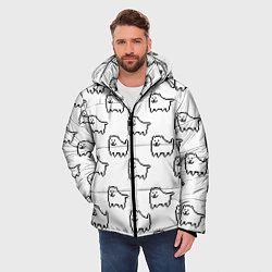 Куртка зимняя мужская Undertale Annoying dog white, цвет: 3D-черный — фото 2