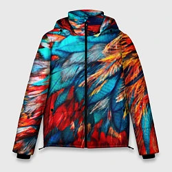 Куртка зимняя мужская Перья, цвет: 3D-черный