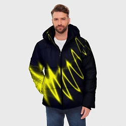 Куртка зимняя мужская Молния, цвет: 3D-черный — фото 2