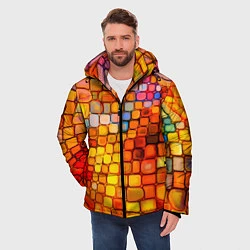 Куртка зимняя мужская Текстуры, цвет: 3D-черный — фото 2