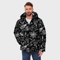Куртка зимняя мужская Призрачный арт, цвет: 3D-черный — фото 2