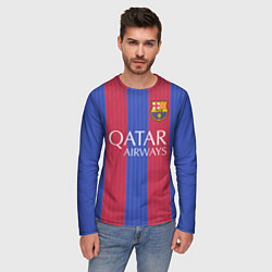 Лонгслив мужской FCB Messi: Qatar Airways, цвет: 3D-принт — фото 2