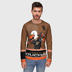 Лонгслив мужской Anaheim Ducks, цвет: 3D-принт — фото 2