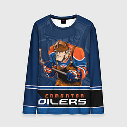 Лонгслив мужской Edmonton Oilers, цвет: 3D-принт