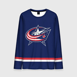 Лонгслив мужской Columbus Blue Jackets, цвет: 3D-принт