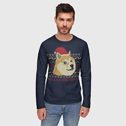 Лонгслив мужской Doge Such Christmas, цвет: 3D-принт — фото 2
