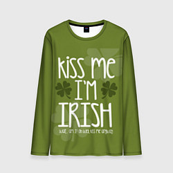 Лонгслив мужской Kiss me - Im Irish, цвет: 3D-принт
