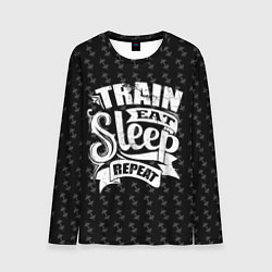 Мужской лонгслив Train Eat Sleep Repeat