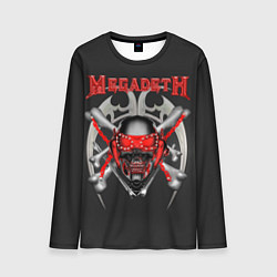 Лонгслив мужской Megadeth: Blooded Skull, цвет: 3D-принт
