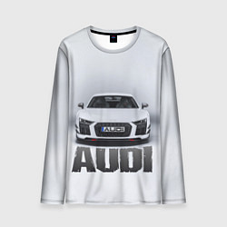 Лонгслив мужской Audi серебро, цвет: 3D-принт