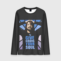 Лонгслив мужской Give Grohl Your Soul, цвет: 3D-принт