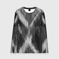 Мужской лонгслив Черно-белая штриховка
