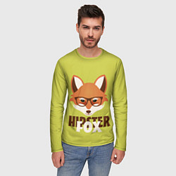 Лонгслив мужской Hipster Fox, цвет: 3D-принт — фото 2