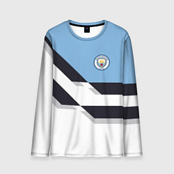 Лонгслив мужской Manchester City FC: White style, цвет: 3D-принт